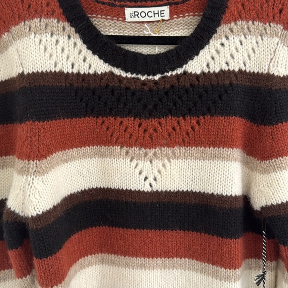 St Roche Sissy Sweater in Autumn Stripe, Sz L - Picture 7 of 11